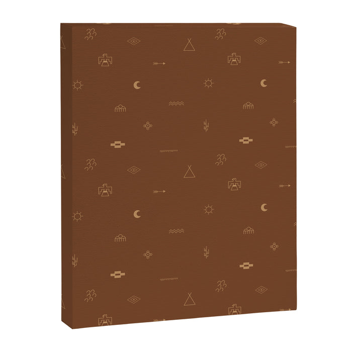 Southwestern Symbolic Pattern in Rust & Tan Canvas Print Gallery Image 1