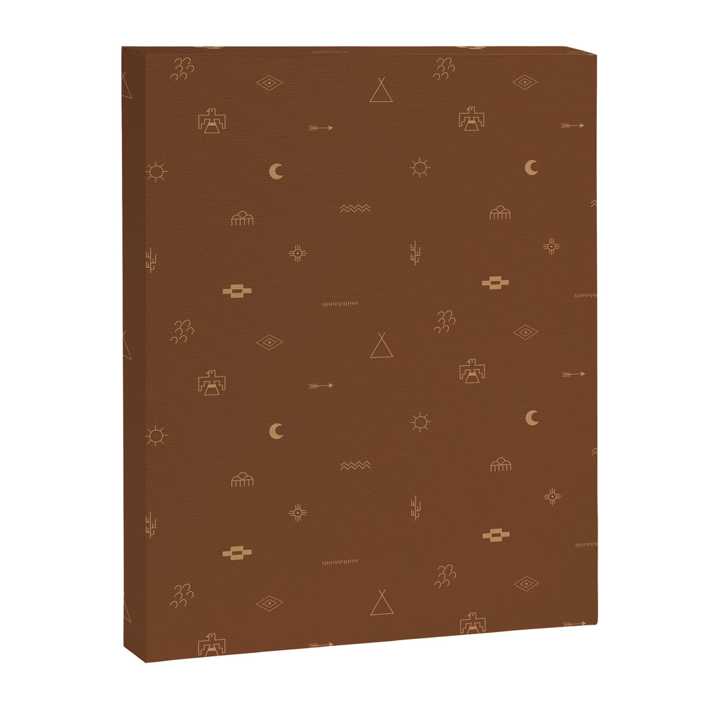 Southwestern Symbolic Pattern in Rust & Tan Canvas Print Gallery Image 6