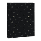 Southwestern Symbolic Pattern in Black & Cream Canvas Print Gallery Image 6
