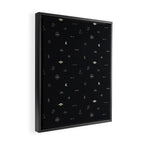 Southwestern Symbolic Pattern in Black & Cream Framed Canvas Print Gallery Image 2