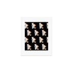 Space Cowboy - Black, white & camel Art Print Gallery Image 1