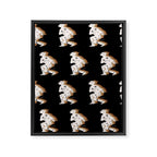 Space Cowboy - Black, white & camel Framed Canvas Print Gallery Image 6