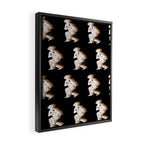 Space Cowboy - Black, white & camel Framed Canvas Print Gallery Image 2