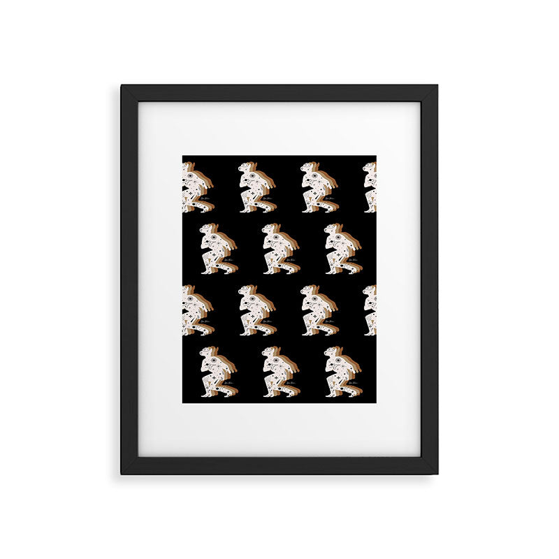 Space Cowboy - Black, white & camel Framed Art Print Gallery Image 5