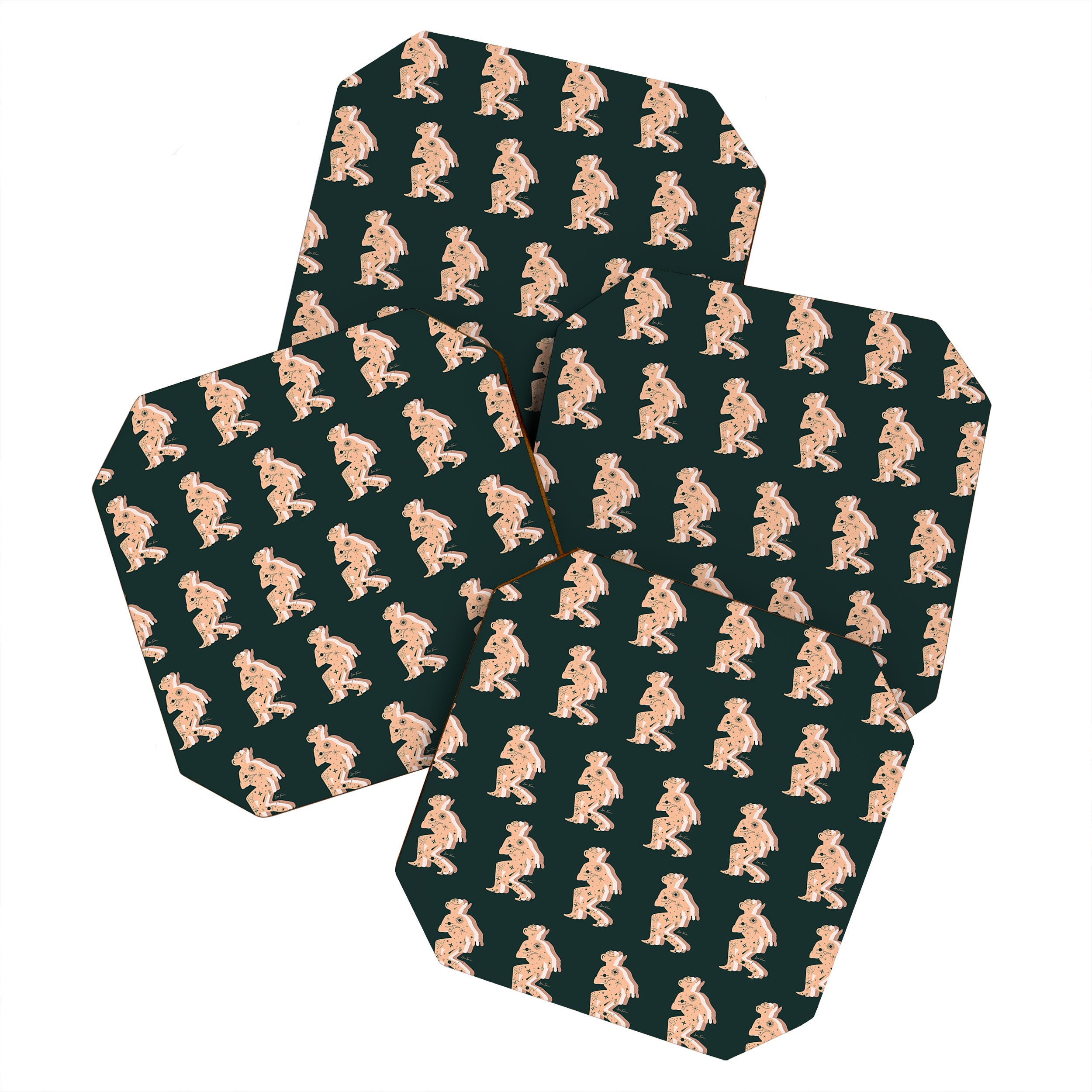 Space Cowboy - Emerald & Peach Coaster Gallery Image 1