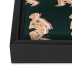 Space Cowboy - Emerald & Peach Framed Canvas Print Gallery Image 3
