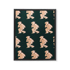 Space Cowboy - Emerald & Peach Framed Canvas Print Gallery Image 8