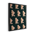 Space Cowboy - Emerald & Peach Framed Canvas Print Gallery Image 2
