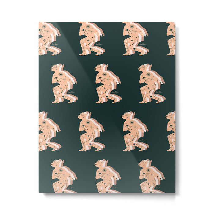 Space Cowboy - Emerald & Peach Metal Print Gallery Image 1