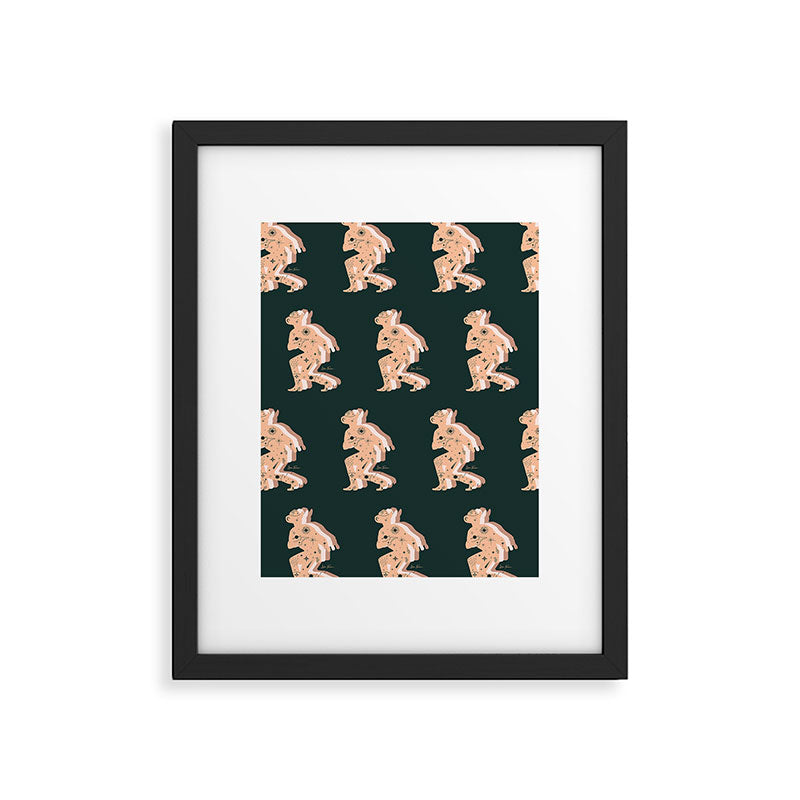 Space Cowboy - Emerald & Peach Framed Art Print Gallery Image 6