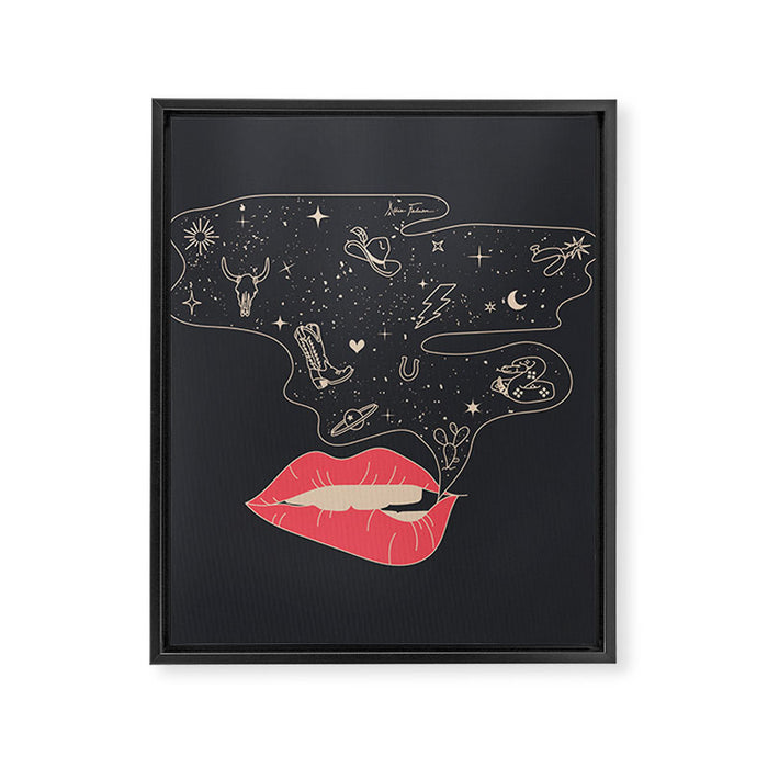 Talk Cowboy to Me Framed Canvas Print Gallery Image 1