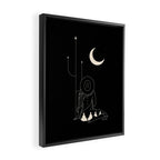 Talking to the Moon - Black and White Framed Canvas Print Gallery Image 2
