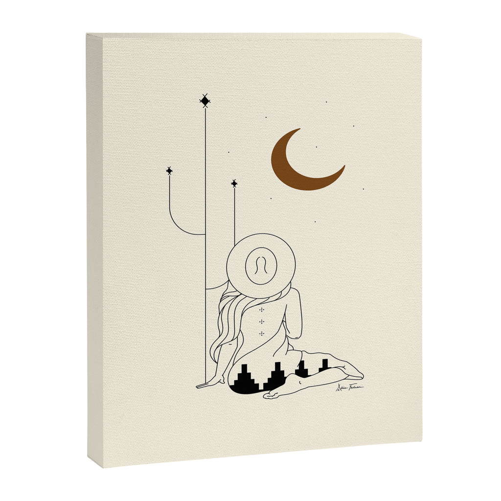 Talking to the Moon - Rustic Canvas Print Gallery Image 8
