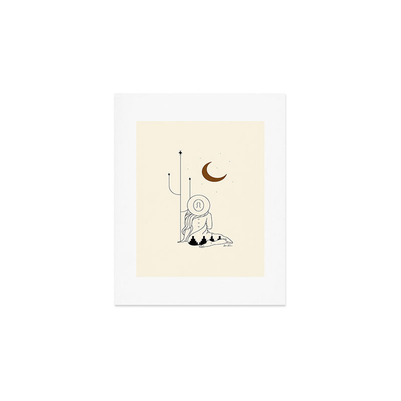Talking to the Moon - Rustic Art Print Gallery Image 1