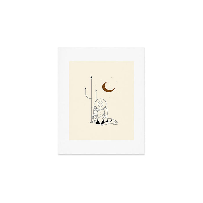 Talking to the Moon - Rustic Art Print Gallery Image 1