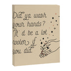 Wash Your Hands in Black & Mauve Canvas Print Gallery Image 8