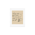 Wash Your Hands in Black & Mauve Art Print Gallery Image 1