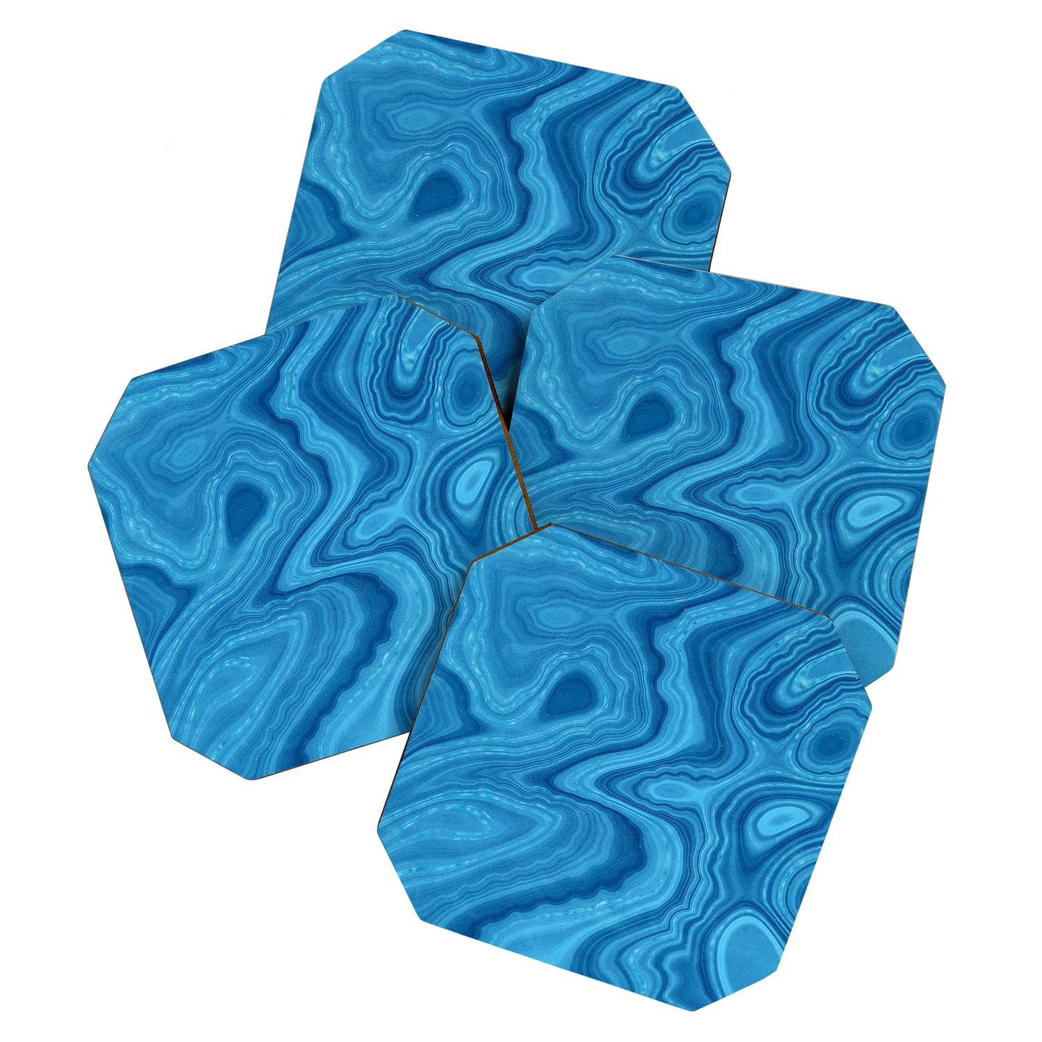 Blue Agate Texture 07 Coaster Gallery Image 1