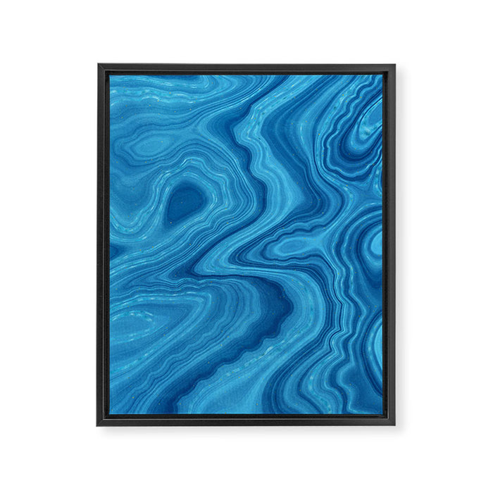 Blue Agate Texture 07 Framed Canvas Print Gallery Image 1