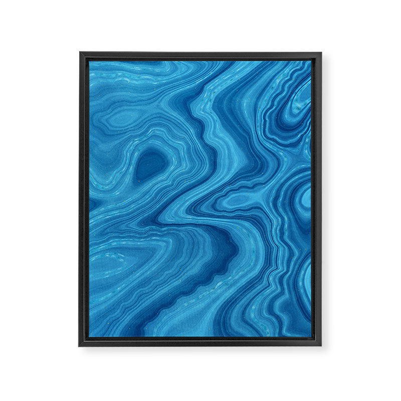 Blue Agate Texture 07 Framed Canvas Print Gallery Image 8