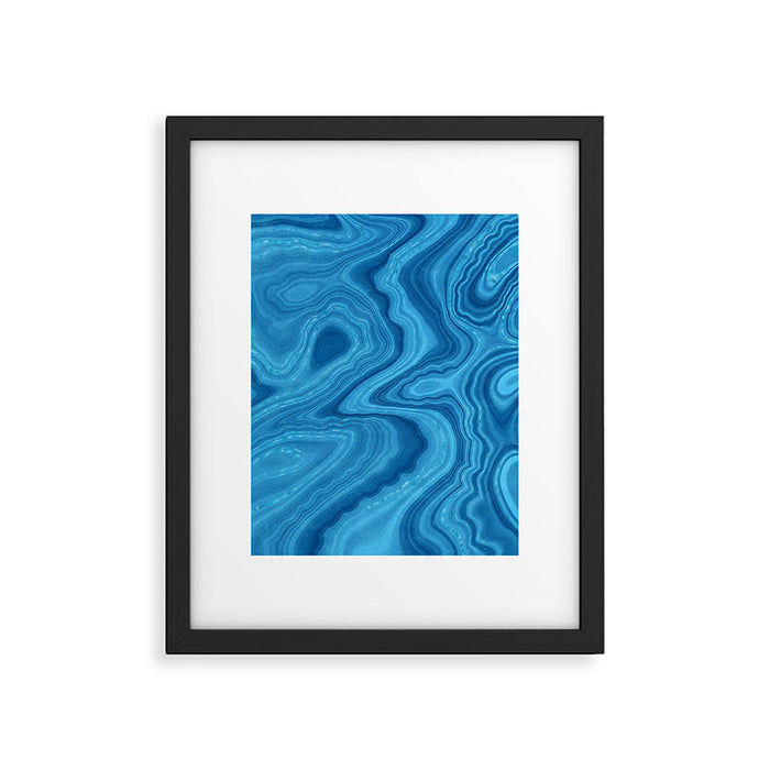 Blue Agate Texture 07 Framed Art Print Gallery Image 1