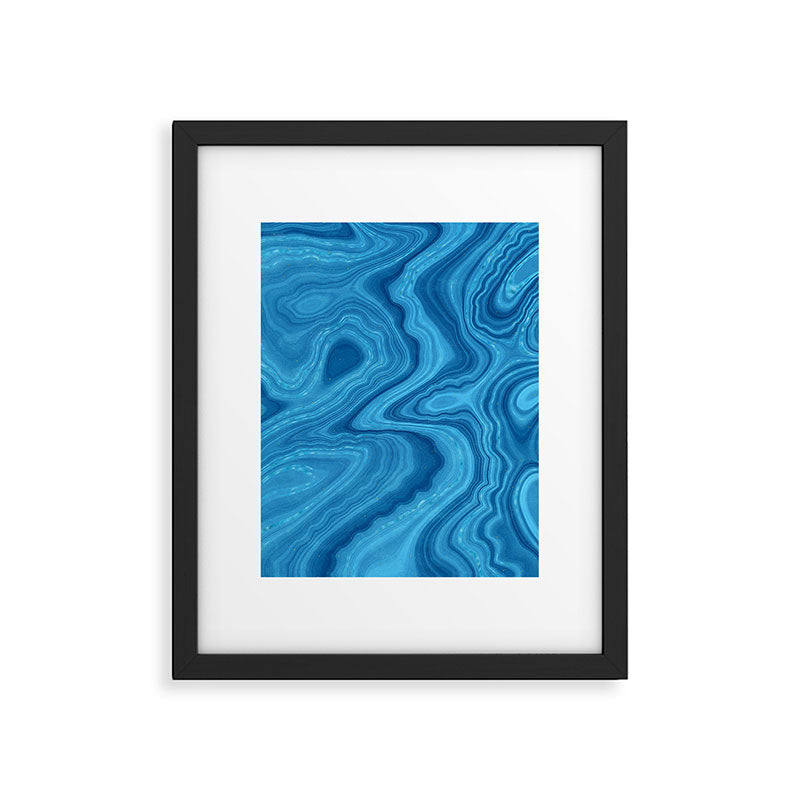 Blue Agate Texture 07 Framed Art Print Gallery Image 6