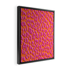 Bright Orange & Pink Leopard Print Framed Canvas Print Gallery Image 2