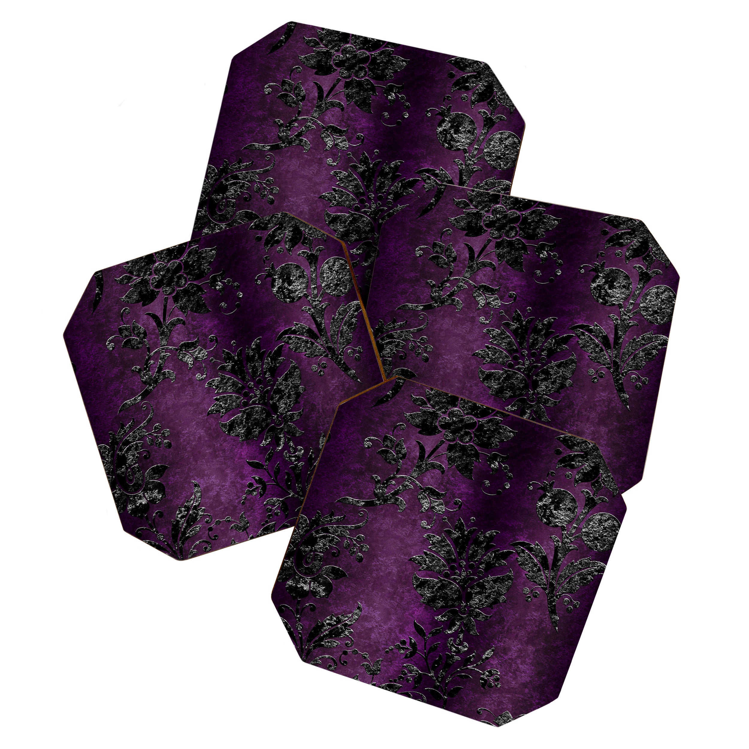 Embossed Black Velvet 04 Coaster Gallery Image 1