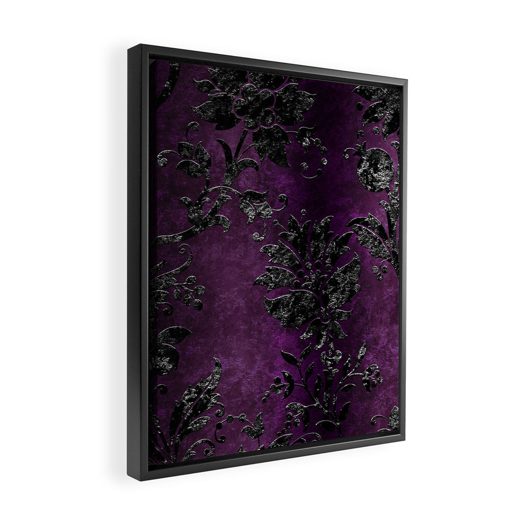 Embossed Black Velvet 04 Framed Canvas Print Gallery Image 2