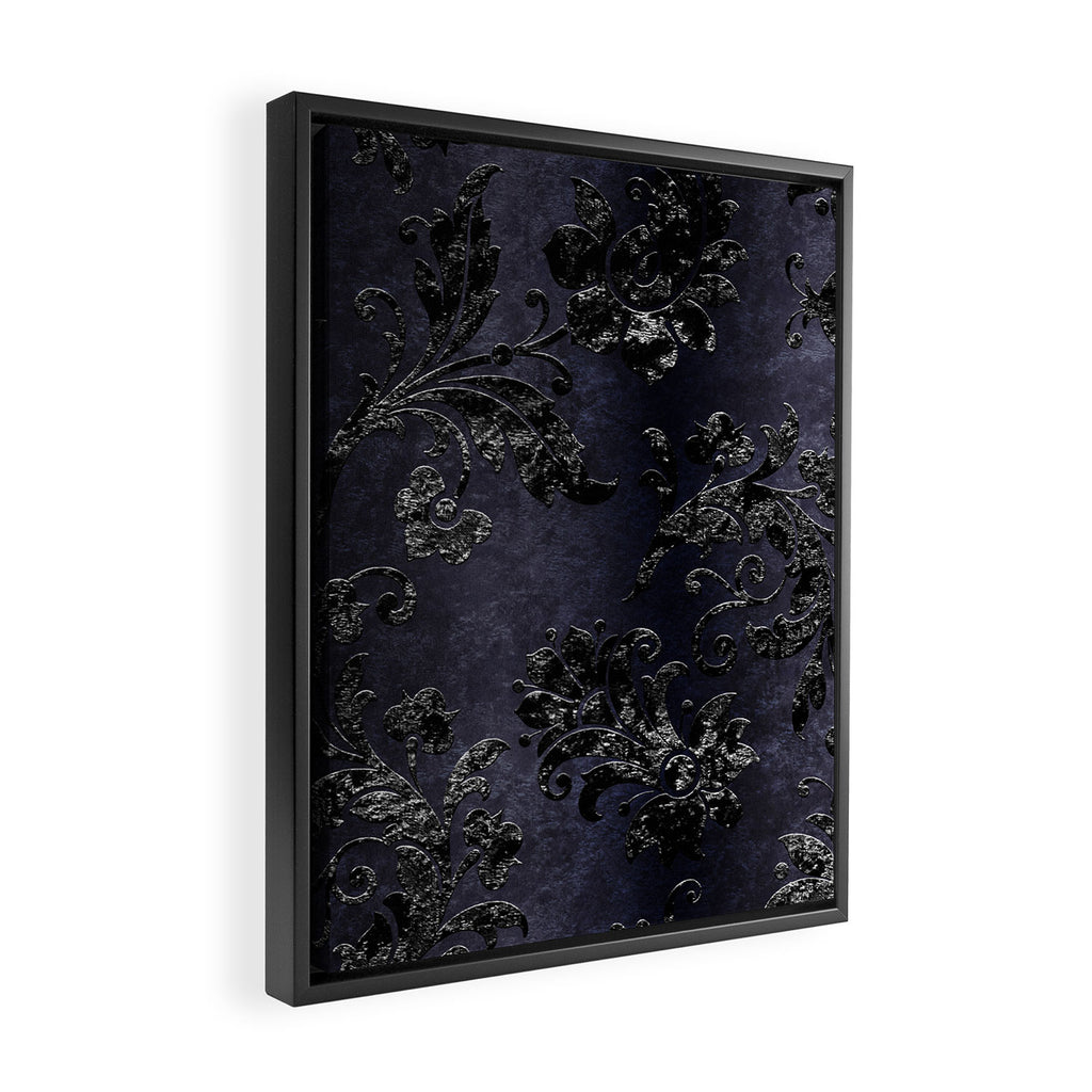 Embossed Black Velvet 05 Framed Canvas Print Gallery Image 2