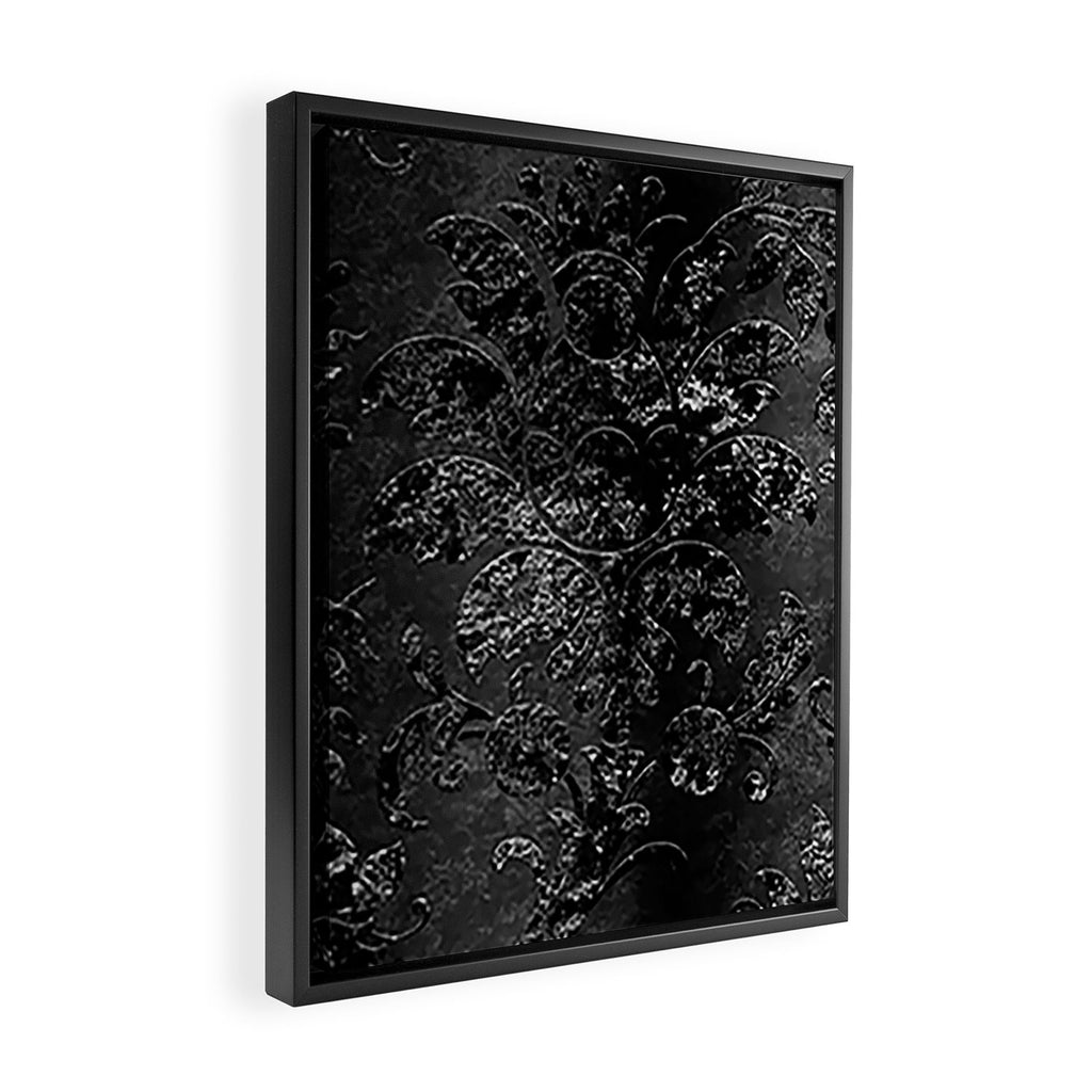 Embossed Black Velvet 09 Framed Canvas Print Gallery Image 2