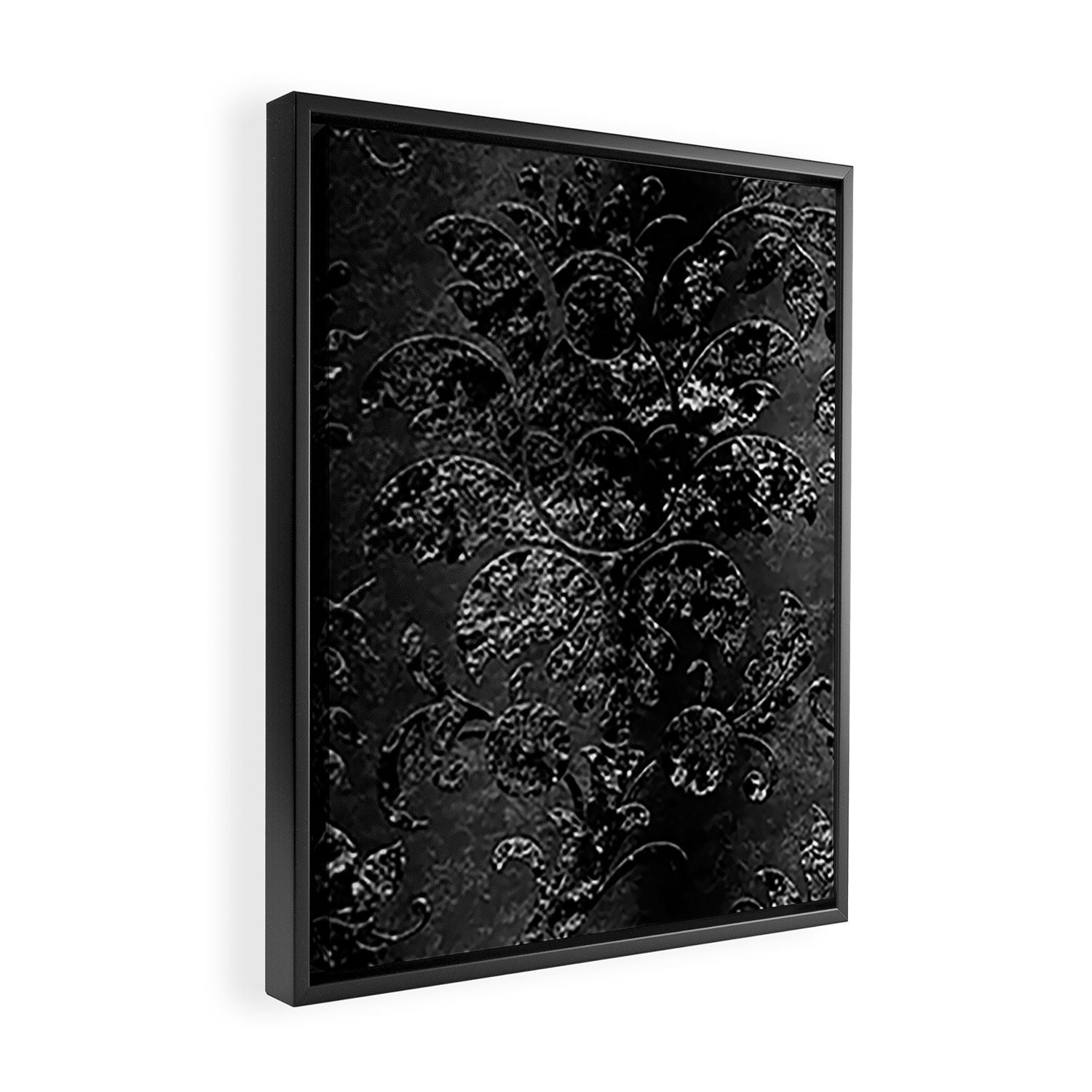 Embossed Black Velvet 09 Framed Canvas Print Gallery Image 2