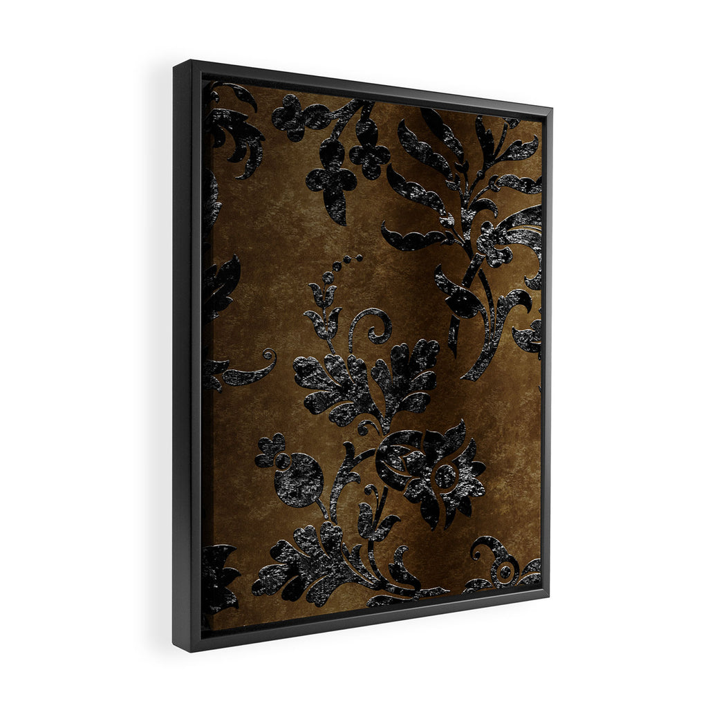 Embossed Black Velvet 10 Framed Canvas Print Gallery Image 2