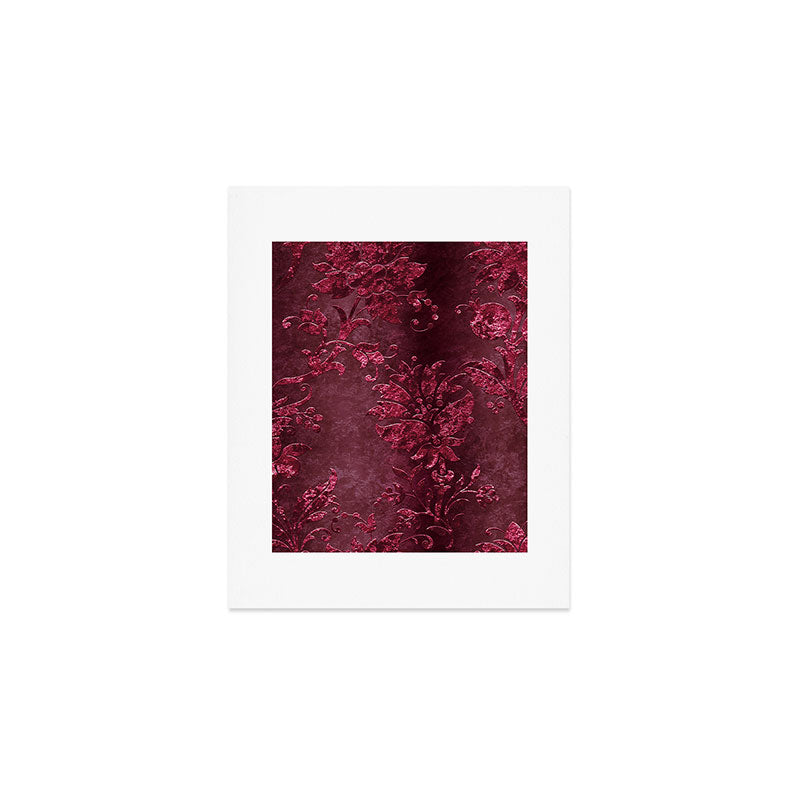Embossed Claret Velvet 08 Art Print Gallery Image 1