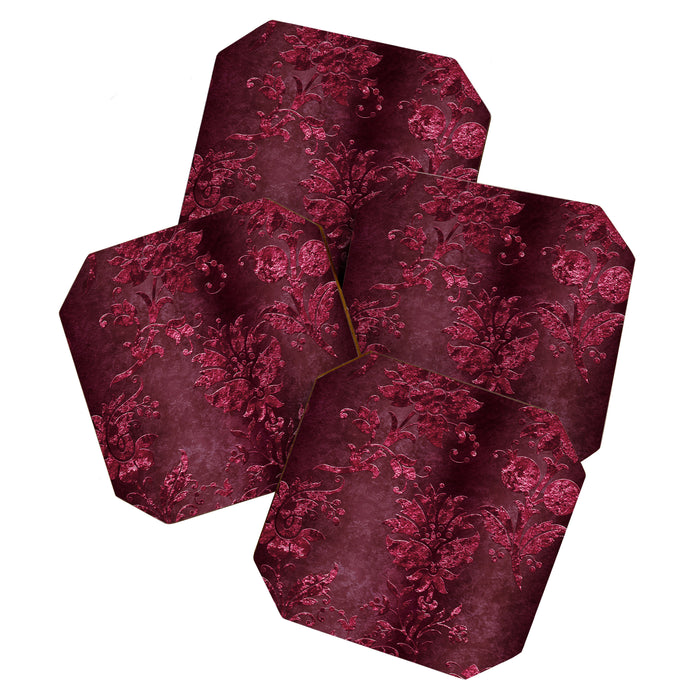 Embossed Claret Velvet 08 Coaster Gallery Image 1