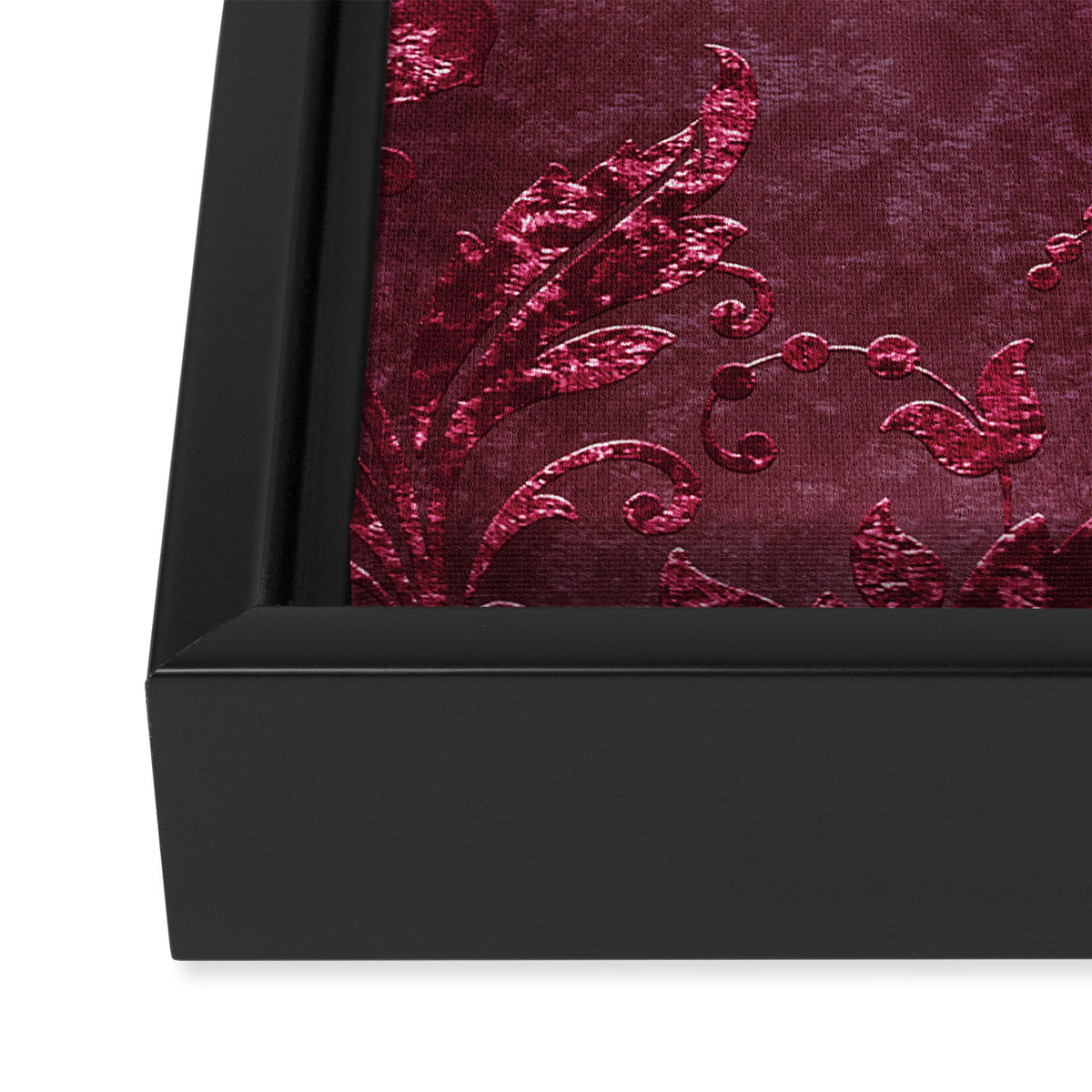Embossed Claret Velvet 08 Framed Canvas Print Gallery Image 3