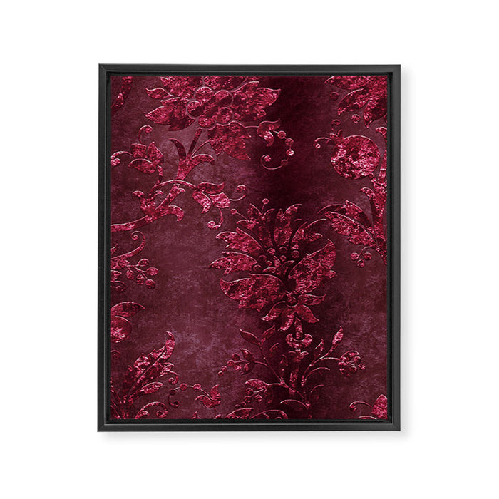 Embossed Claret Velvet 08 Framed Canvas Print Gallery Image 1