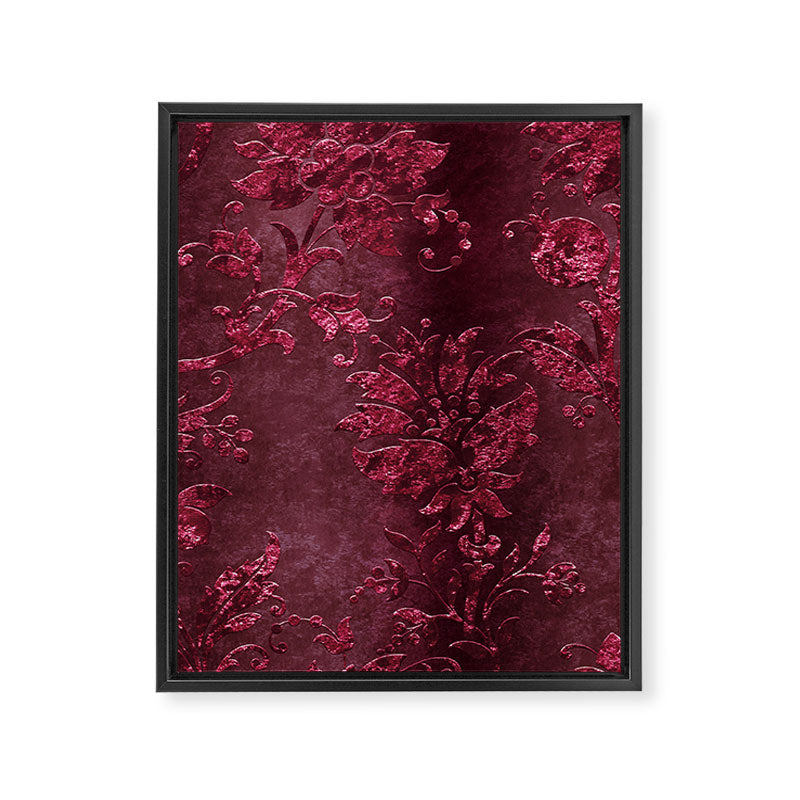 Embossed Claret Velvet 08 Framed Canvas Print Gallery Image 8