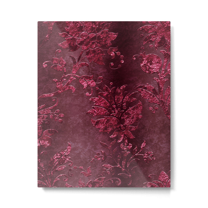 Embossed Claret Velvet 08 Metal Print Gallery Image 1