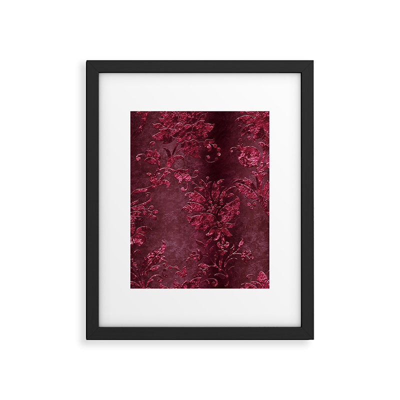 Embossed Claret Velvet 08 Framed Art Print Gallery Image 6