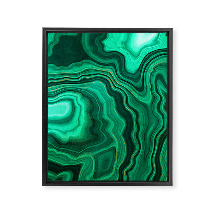 Malachite Texture 10 Framed Canvas Print Gallery Image 1