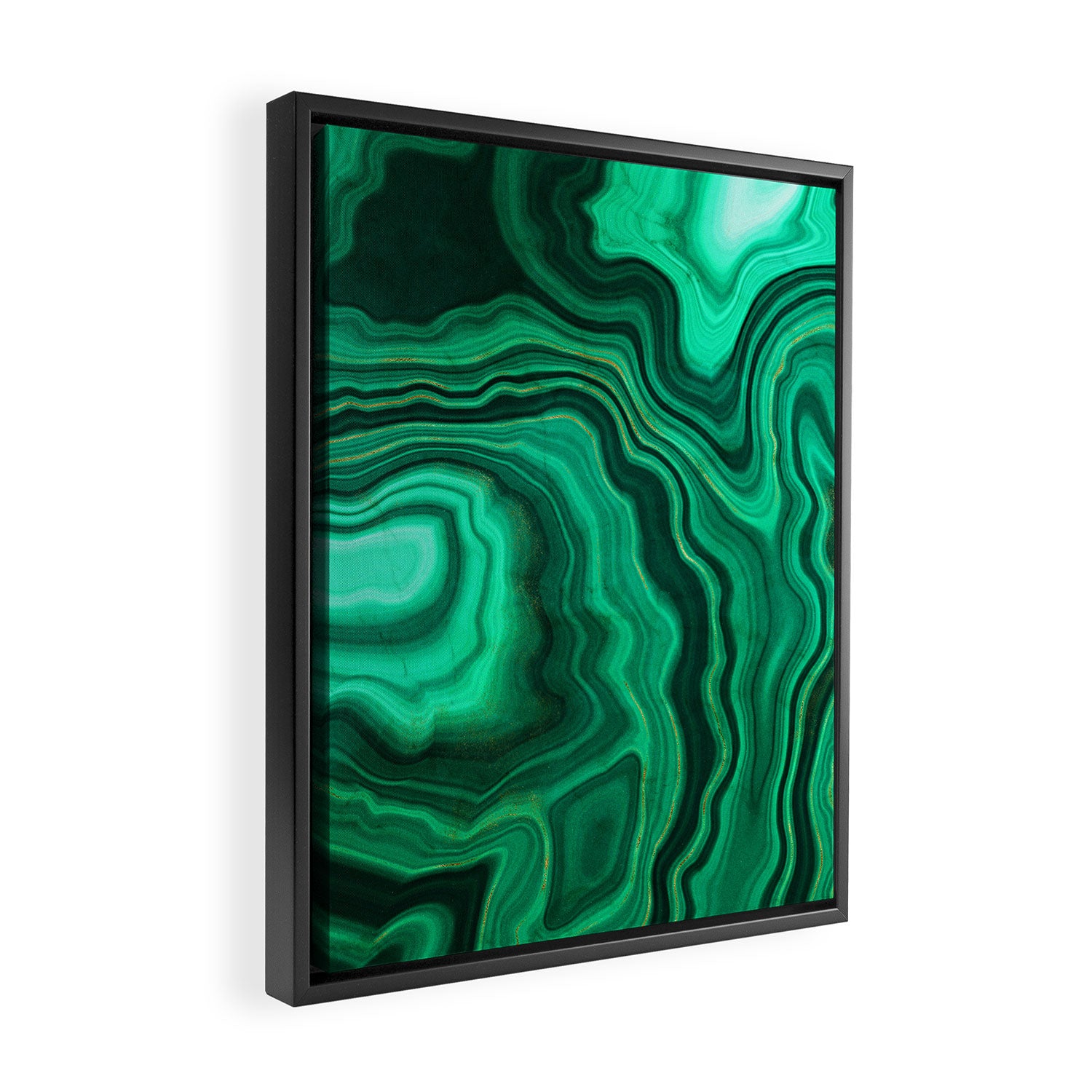 Malachite Texture 10 Framed Canvas Print Gallery Image 2
