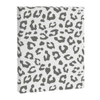 Safari Leopard Print - Grey & White Canvas Print Gallery Image 8