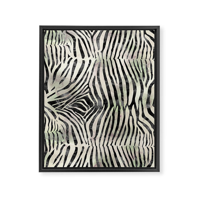 Zebra Print Framed Canvas Print Gallery Image 1
