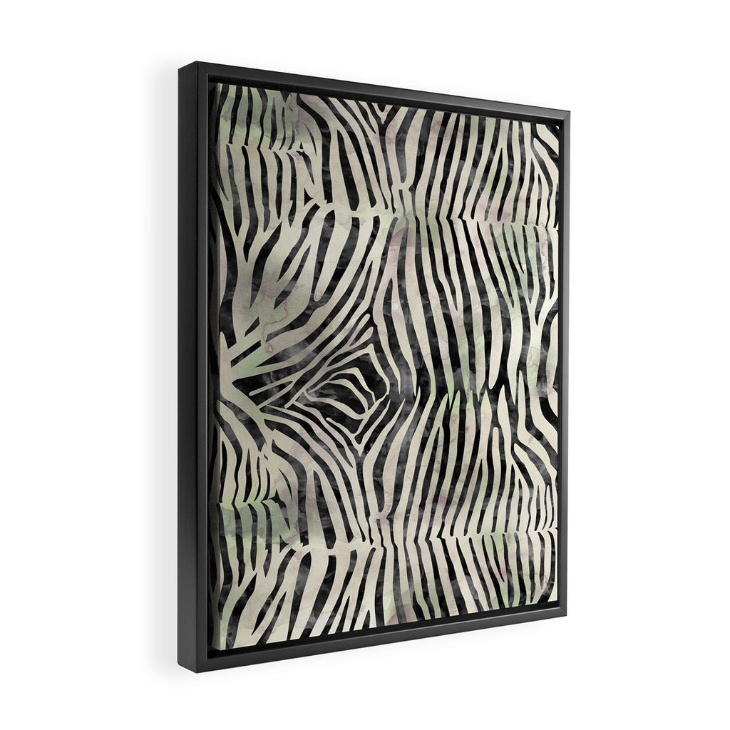 Zebra Print Framed Canvas Print Gallery Image 2