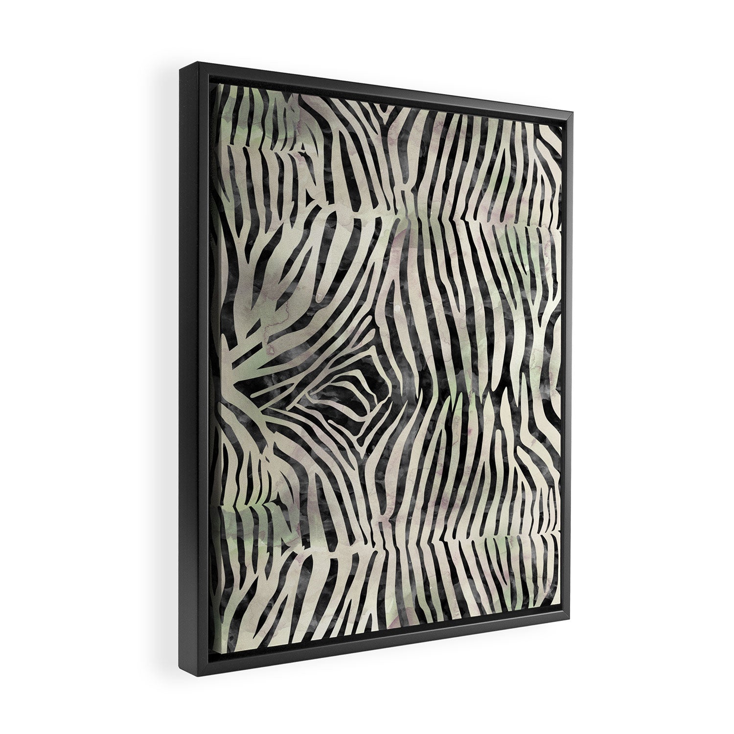 Zebra Print Framed Canvas Print Gallery Image 2