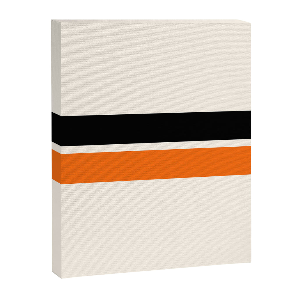 2 Stripes Black Orange Canvas Print Gallery Image 8
