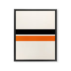 2 Stripes Black Orange Framed Canvas Print Gallery Image 8