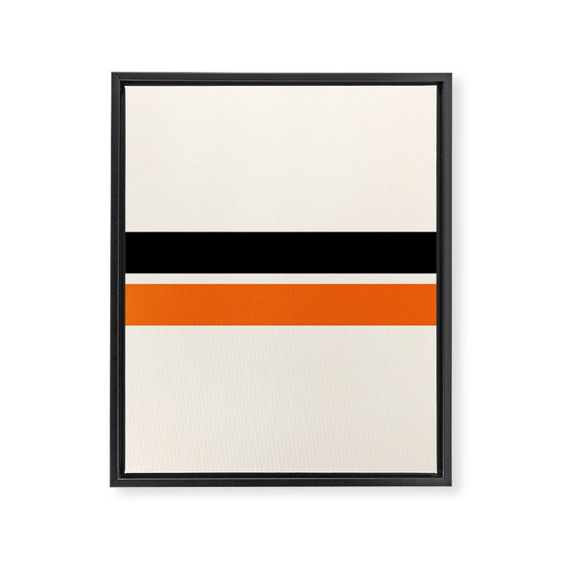 2 Stripes Black Orange Framed Canvas Print Gallery Image 8