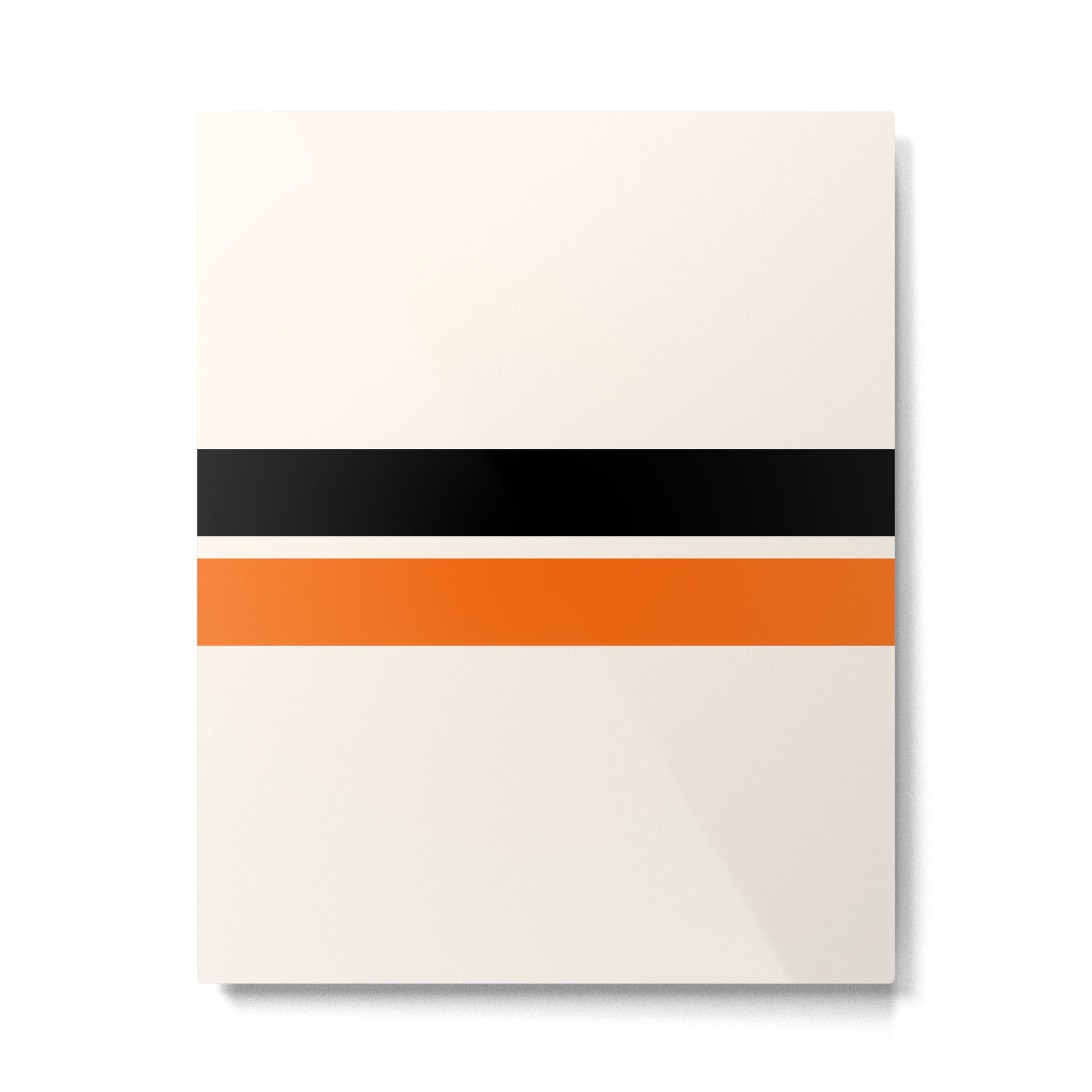 2 Stripes Black Orange Metal Print Gallery Image 6